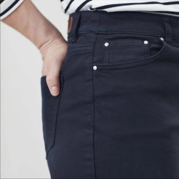 Joules Connie Eco Wash in Dark Navy Wide Leg Crop Denim Jeans Womens Size 6 NEW - Picture 7 of 16